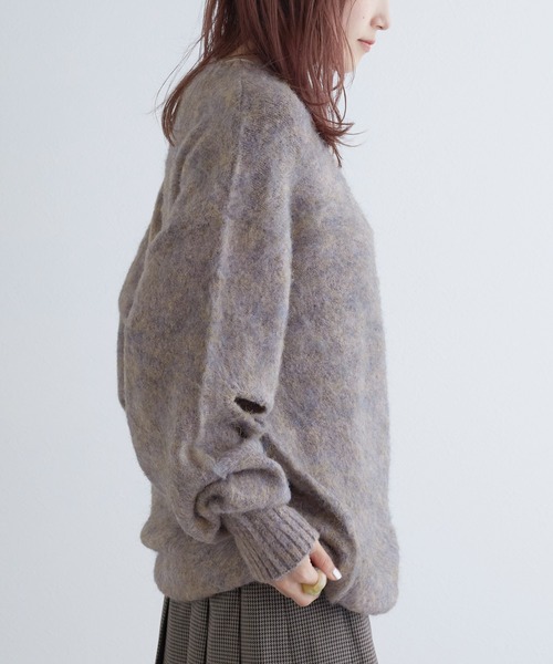 「w closet」 長袖ニット FREE ピンク レディース_画像3