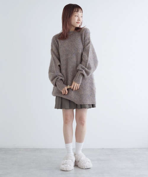 「w closet」 長袖ニット FREE ピンク レディース_画像6