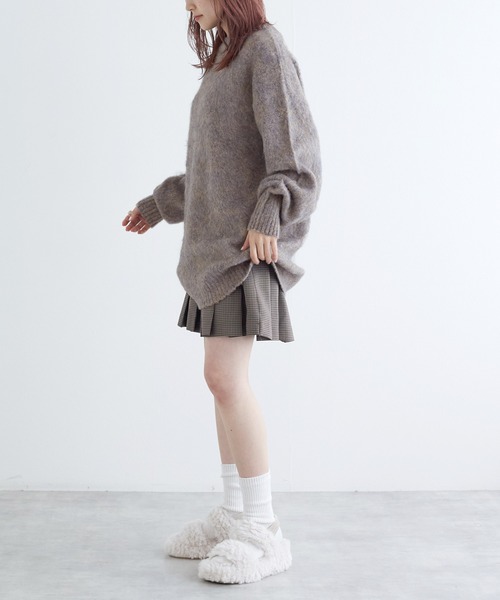 「w closet」 長袖ニット FREE ピンク レディース_画像7