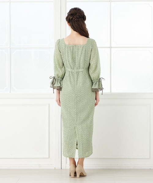 「AIMER」 長袖ワンピース SMALL ライトグリーン レディース_画像5