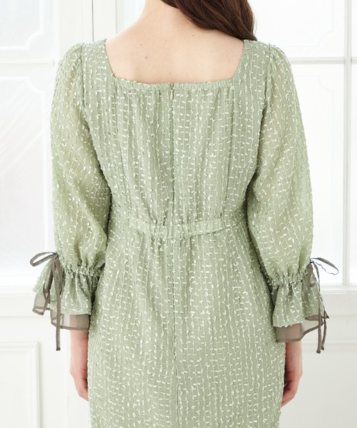 「AIMER」 長袖ワンピース SMALL ライトグリーン レディース_画像7