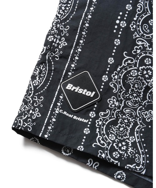 ブリストル バンダナ 黒 ショートパンツ Lサイズ F.C.Real Bristol（エフシーレアルブリストル） パンツ BANDANA NYLON