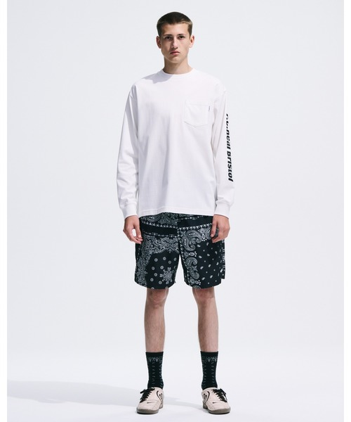 FCレアルブリストル　ホワイト ロゴ入りショートパンツ F.C.Real Bristol（エフシーレアルブリストル） パンツ BANDANA NYLON
