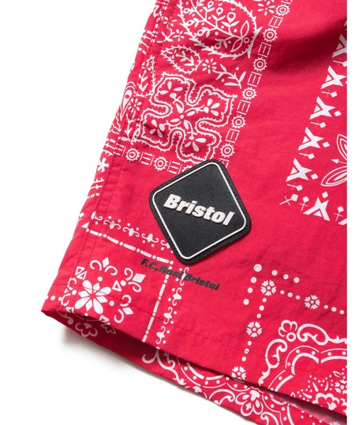 fcrb ブリストル　ナイロンイージーパンツ　ショートパンツ 赤 F.C.Real Bristol（エフシーレアルブリストル） パンツ BANDANA NYLON