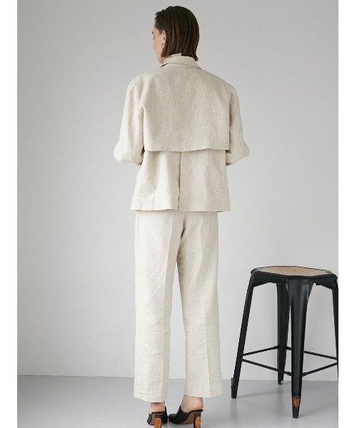 「LA PEAU DE GEM」 テーラードジャケット 36 ベージュ レディース_画像8