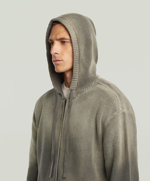 G-STAR RAW セーター ニット Sunfaded Loose Hoodie Knit Jacket/サン