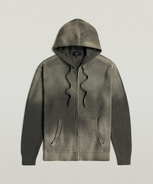 【がっちゃん！枠】 G-STAR RAW セーター ニット Sunfaded Loose Hoodie Knit Jacket/サン