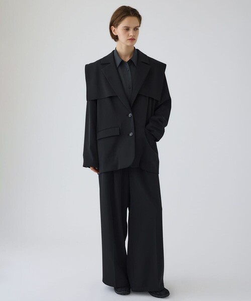 未使用級✨ RIM.ARK リムアーク リネンライク ノーカラージャケット 38 RIM.ARK コート アウター 「RIM.ARK/リムアーク」Trench detail 2way