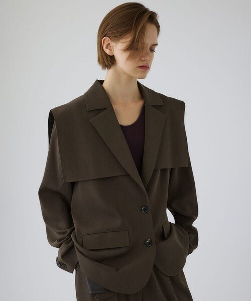 RIM.ARK ブラック トレンチコート 36 RIM.ARK コート アウター 「RIM.ARK/リムアーク」Trench detail 2way