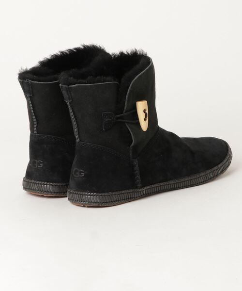 UGG ブラック厚底ショートブーツ24cm#EU38 UGG アグ クラシックミニ ディッパー ブーツ レディース 厚底 CLASSIC