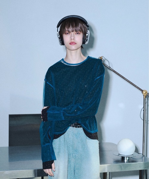 tシャツ Rhinestone gritch cut saw / ラインストーングリット