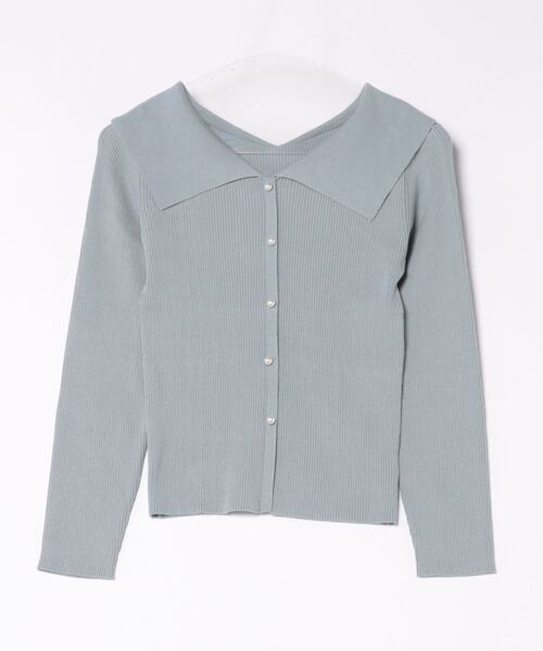 「SWINGLE」 長袖ニット FREE サックスブルー レディース_画像4