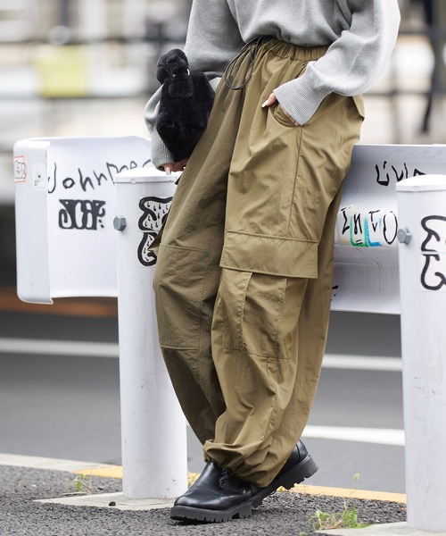 「etsinta」 カーゴパンツ「CIAOPANIC TYPYコラボ」 ONE SIZE ベージュ レディース_画像2