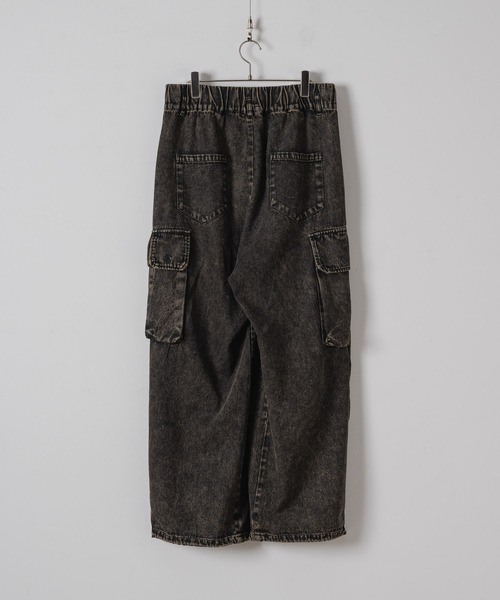 「Casper John」 イージーパンツ MEDIUM ホワイト×ブラック メンズ_画像3