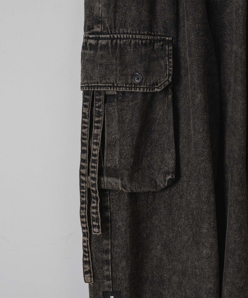 「Casper John」 イージーパンツ MEDIUM ホワイト×ブラック メンズ_画像7