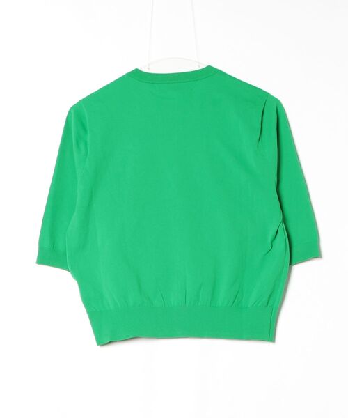 CABaN（キャバン） 7分袖ニットカーディガン S グリーン レディース