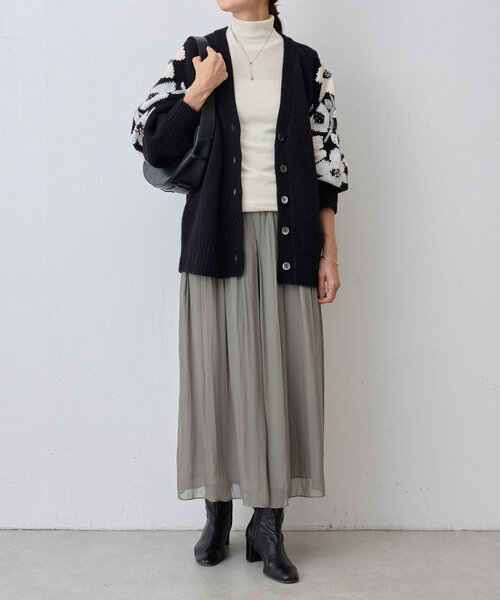 「BEARDSLEY」 ニットカーディガン FREE グレー レディース_画像5