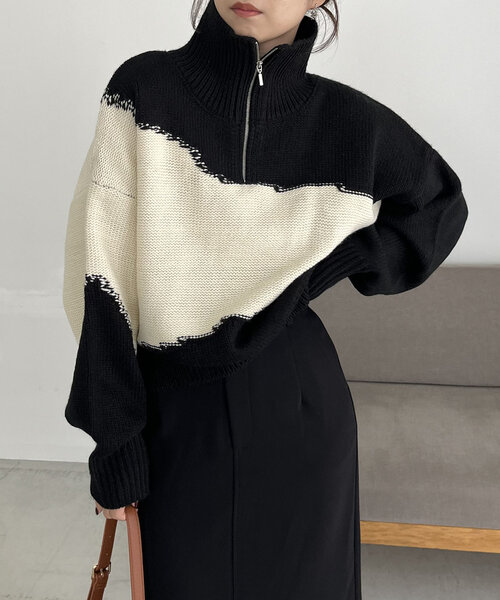 「CAPRICIEUX LE'MAGE」 長袖ニット FREE ブラック レディースの画像2