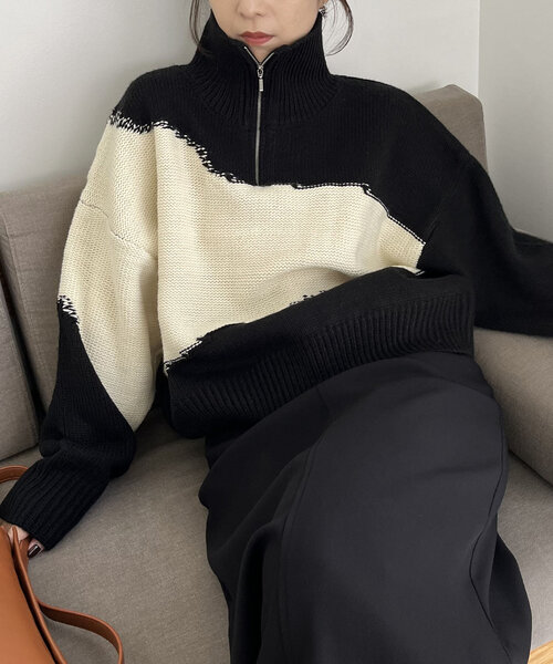 「CAPRICIEUX LE'MAGE」 長袖ニット FREE ブラック レディースの画像3