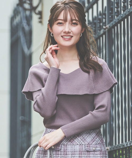 「LAISSE PASSE」 長袖ニット MEDIUM ピンク レディース_画像2