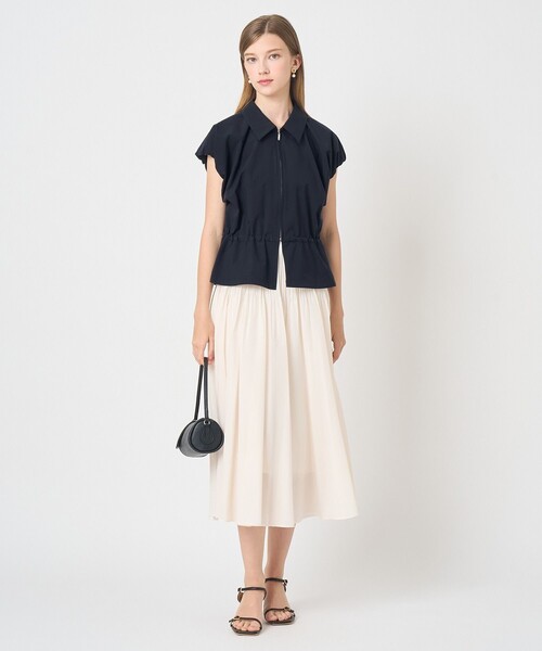 ANAYI（アナイ） ブラウス シャツ 半袖 2WAYストレッチ衿付き ブラウス