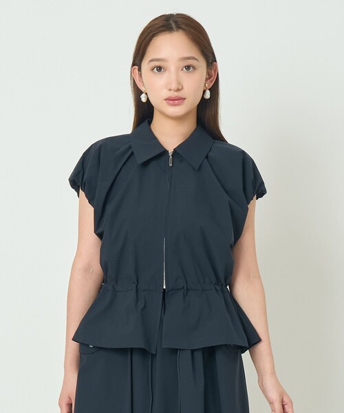 ANAYI（アナイ） ブラウス シャツ 半袖 2WAYストレッチ衿付き ブラウス