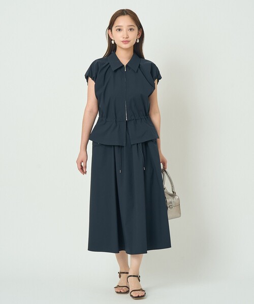 ANAYI（アナイ） ブラウス シャツ 半袖 2WAYストレッチ衿付き ブラウス
