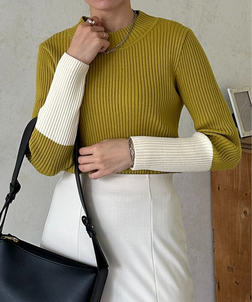 「Thevon」 ノースリーブニット FREE グリーン レディース_画像8