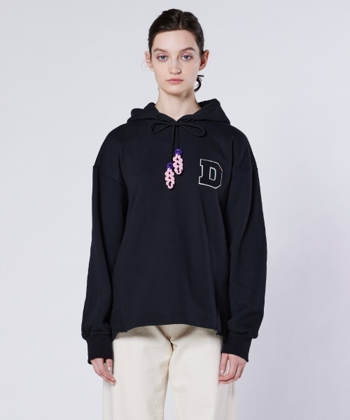 DUUBLE STANDARD CLOTHING パーカー ネイビー ワッペン DOUBLE STANDARD CLOTHING（ダブルスタンダードクロージング