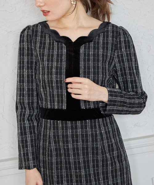 「tocco closet」 長袖ワンピース M ネイビー レディース_画像3
