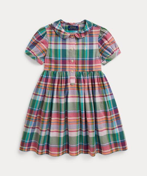 超美品　POLO RALPH 女の子フォマルドレスワンピース　チェック 8才 Polo Ralph Lauren Childrenswear ワンピース チェック コットン