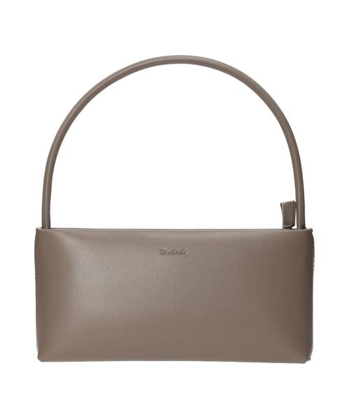 デモデ ハンドバッグ ショルダー バッグ 2WAY 台形 無地 黒 ブラック モーヴ mauve 【本革】台形ハンドバッグ ショルダー付き2WAY