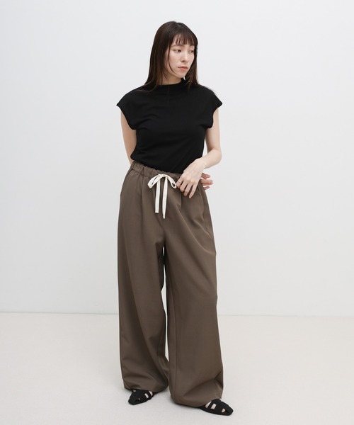 select MOCA（セレクトモカ） ワイドパンツ パンツ リネンタッチ