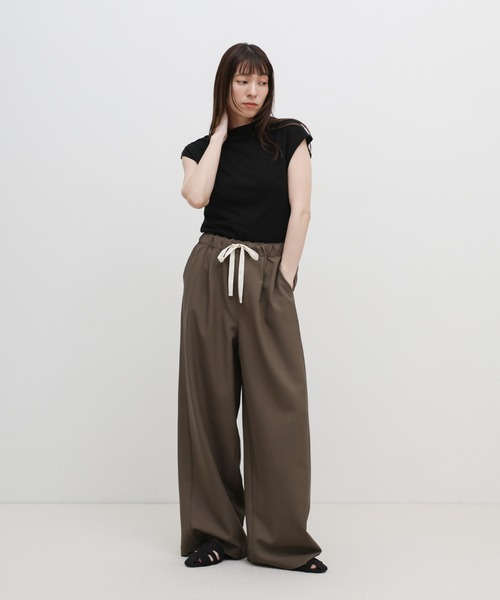 select MOCA（セレクトモカ） ワイドパンツ パンツ リネンタッチ