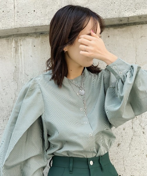 「Kastane」 長袖ブラウス FREE グリーン レディース_画像3