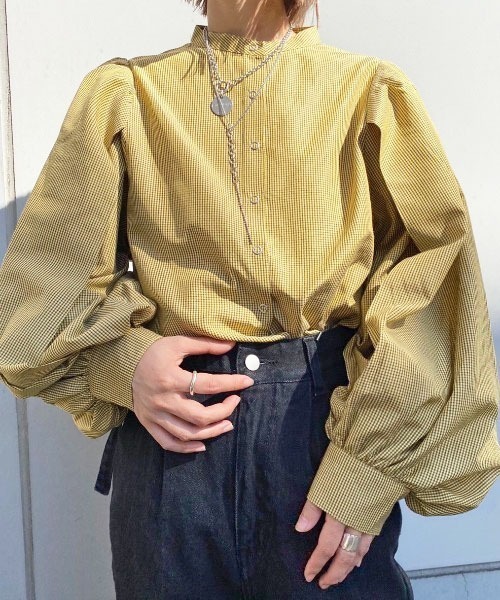 「Kastane」 長袖ブラウス FREE グリーン レディース_画像6