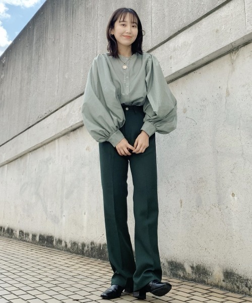 「Kastane」 長袖ブラウス FREE グリーン レディース_画像7