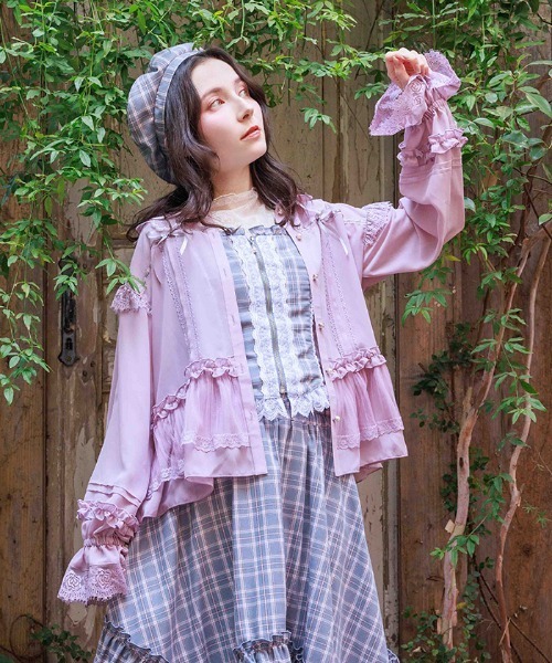 ADEAM アディアム フォクシー ブラウス　Wisteria Blouse axes femme（アクシーズ ファム） ブラウス シャツ ブルゾン風フリル