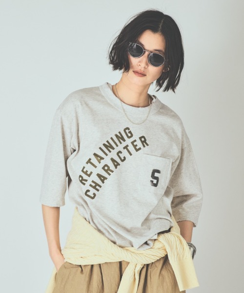 p*p様 カレンソロジーUNIVERSAL OVERALL別注Tシャツチャコール UNIVERSAL OVERALL（ユニバーサルオーバーオール） tシャツ
