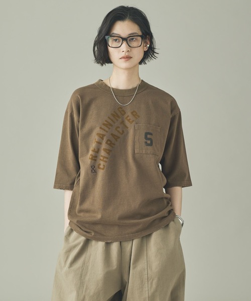 p*p様 カレンソロジーUNIVERSAL OVERALL別注Tシャツチャコール Curensology/カレンソロジー｜Curensology×UNIVERSAL OVERALLの別注T