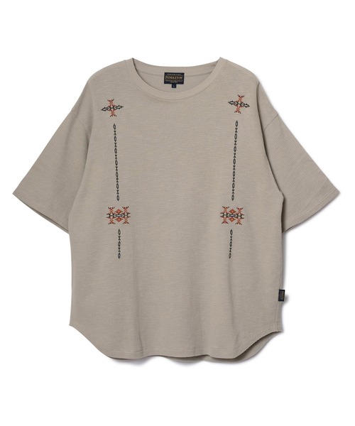【BEIGE】<PENDLETON * CGS.> エンブロ ショートスリーブ シャツ PENDLETON（ペンドルトン） tシャツ ショートスリーブ ピケ エンブロイ