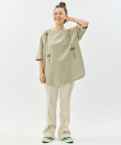 【BEIGE】<PENDLETON * CGS.> エンブロ ショートスリーブ シャツ PENDLETON（ペンドルトン） tシャツ ショートスリーブ ピケ エンブロイ