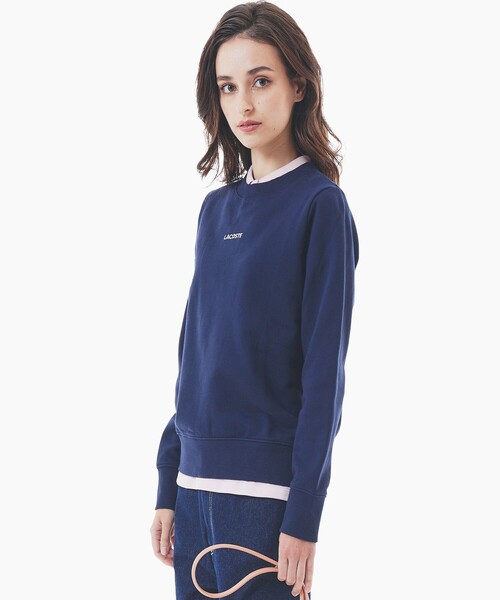 「LACOSTE」 スウェットカットソー 34 ホワイト レディース_画像4