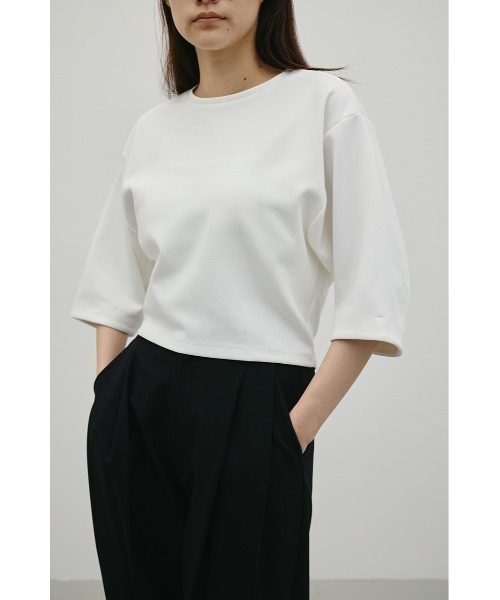 tシャツ ダンボールカットフォルムトップ レディースの画像