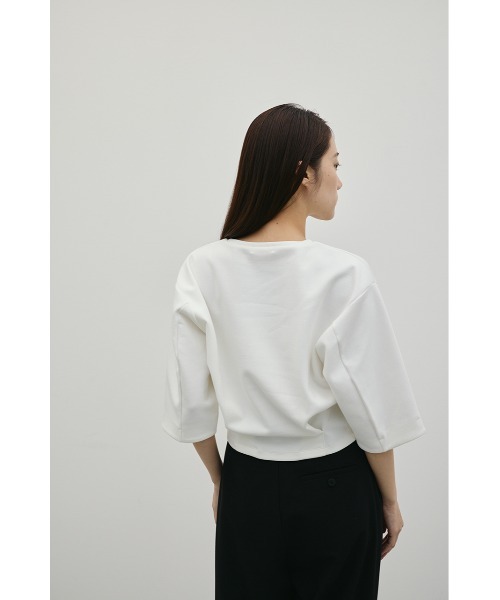 tシャツ ダンボールカットフォルムトップ レディースの画像