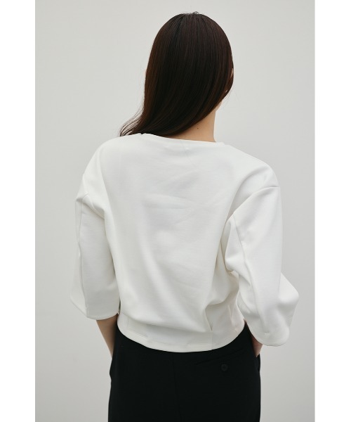 tシャツ ダンボールカットフォルムトップ レディースの画像
