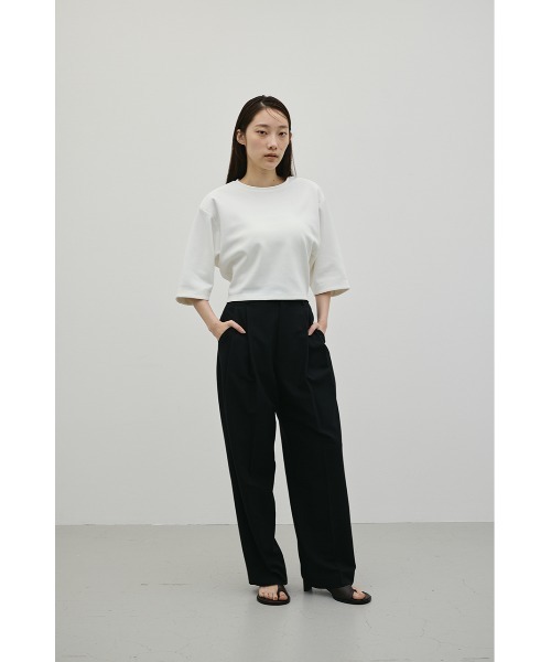 tシャツ ダンボールカットフォルムトップ レディースの画像
