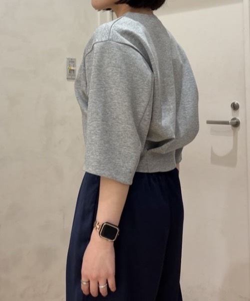 tシャツ ダンボールカットフォルムトップ レディースの画像