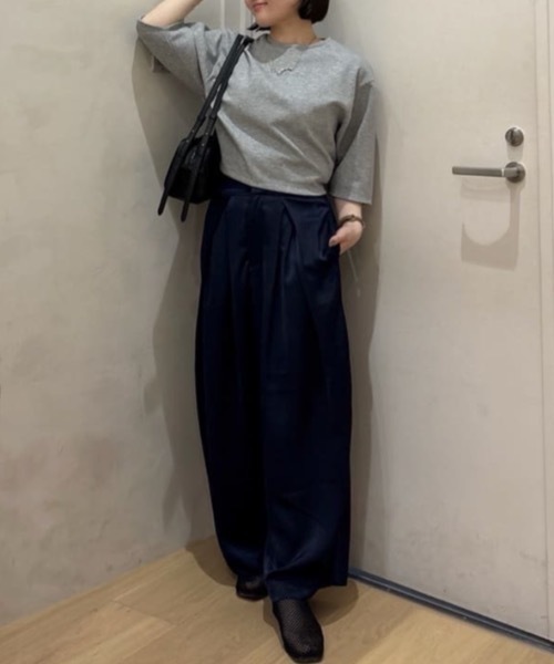 tシャツ ダンボールカットフォルムトップ レディースの画像