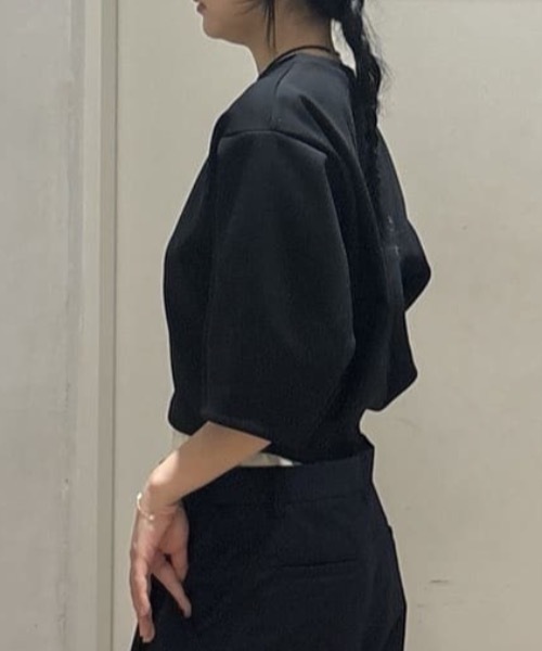 tシャツ ダンボールカットフォルムトップ レディースの画像